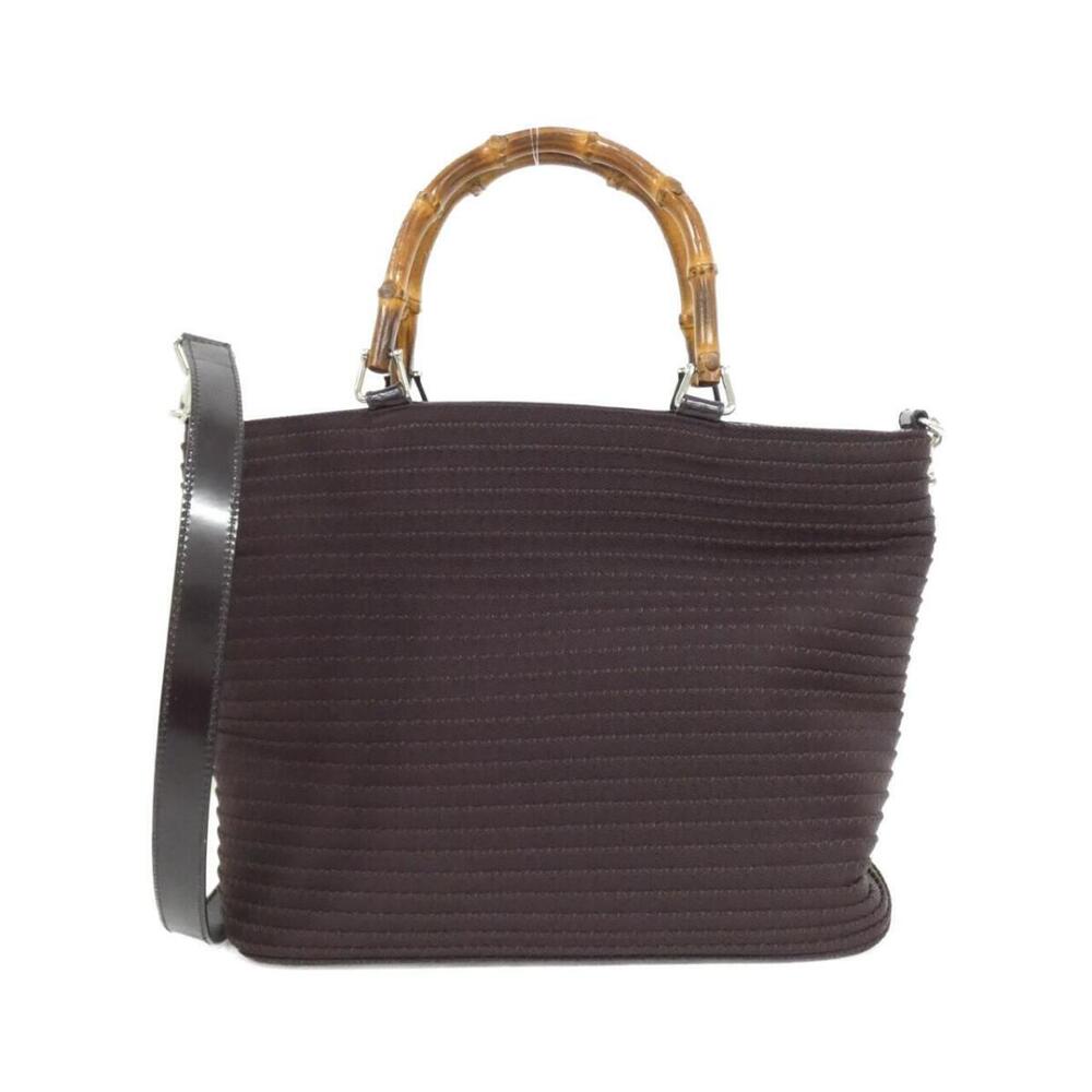 Gucci Bamboo tote bag dark brown quilted bamboo
